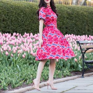 Brooks Brothers Floral print shirt dress 10p